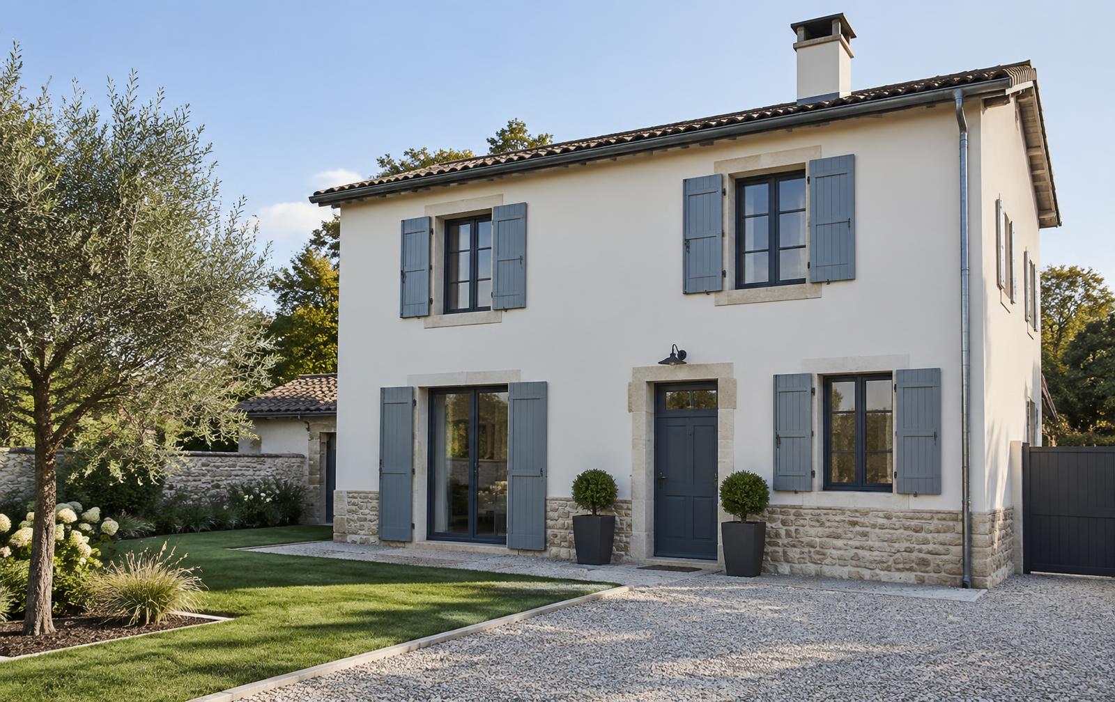Rénovation de façade près de Pérouges