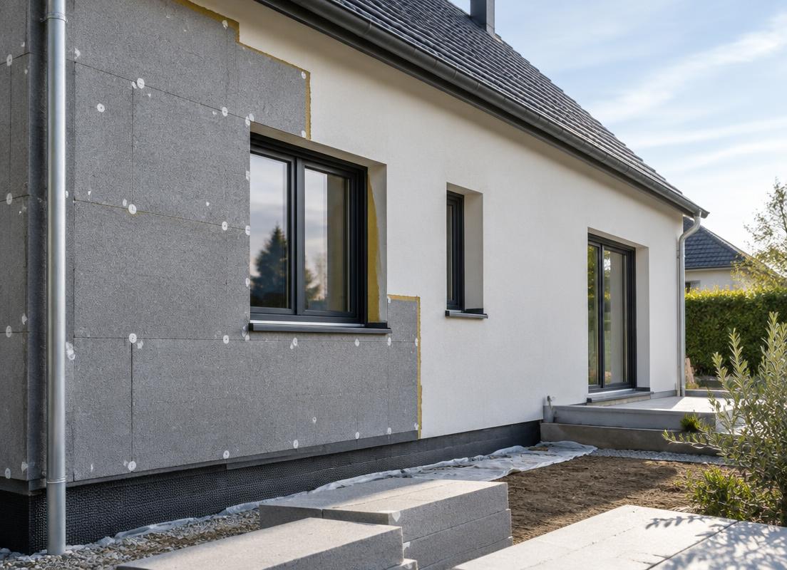 Détail de rénovation extérieure sans personne